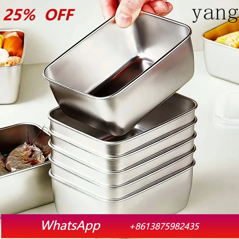 

6-Piece Stainless Steel Food Storage Containers Set With Lids - Leakproof, Stackable & Reusable For Camping, Picnics, School