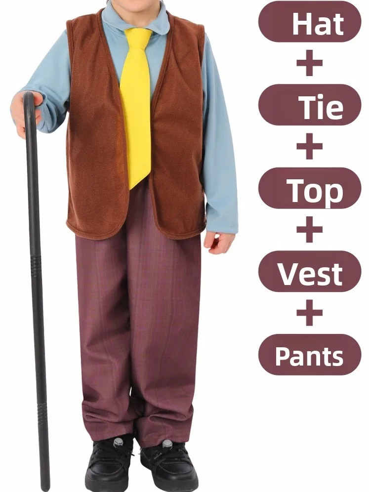 

Детский игровой костюм иpa andma, одежда для ролевых игр на Хэллоуин, этнический сценический костюм, футболка, брюки