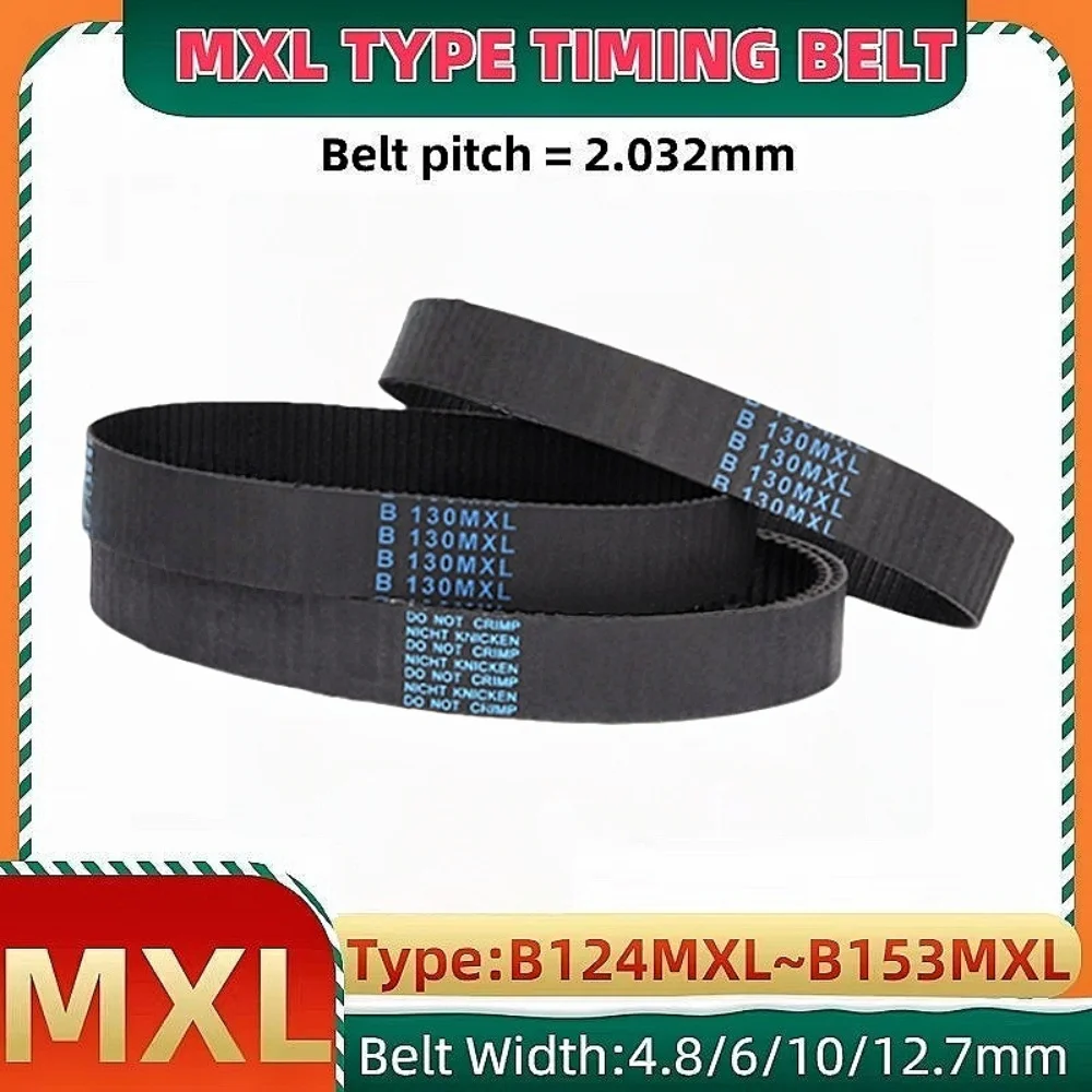 MXL B124MXL إلى B154MXL المطاط متزامن مؤقت اشتعال 2.032 مللي متر الأسنان الملعب لآلة التصنيع باستخدام الحاسب الآلي عرض مختلف 4.8 مللي متر 6 مللي متر 10 مللي متر 12.7 مللي متر