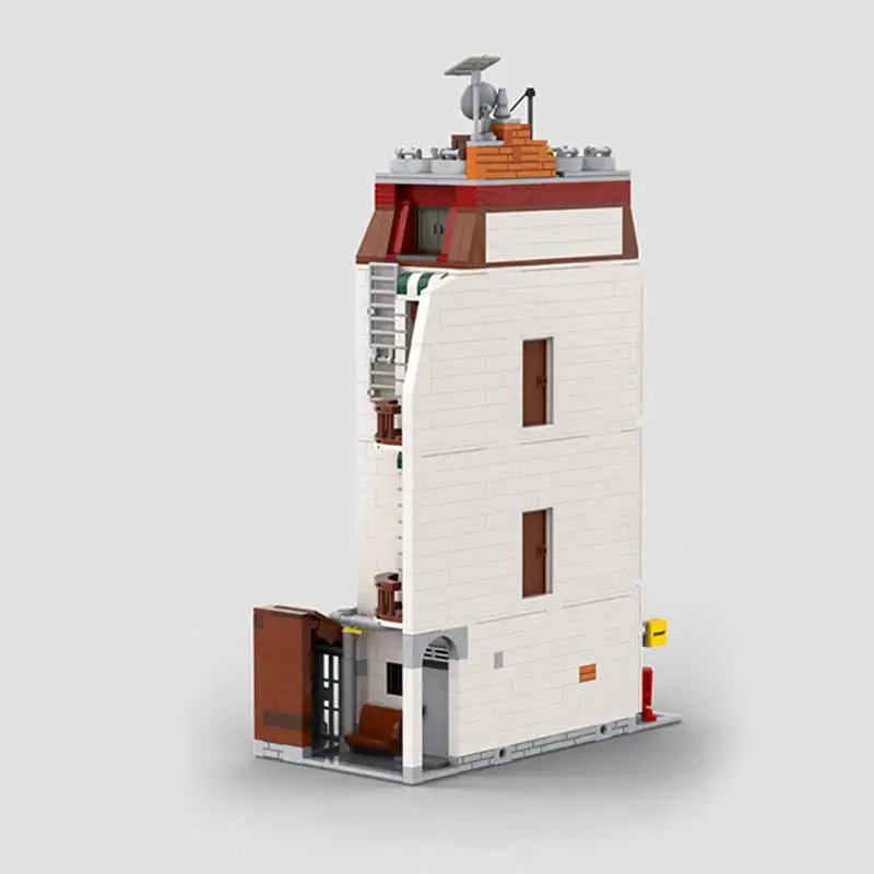 Popular Urban Street View Corner Model Building Block MOC-135038 Modular Architecture DIY Technology Bricks Toys Kid's Souvenirs