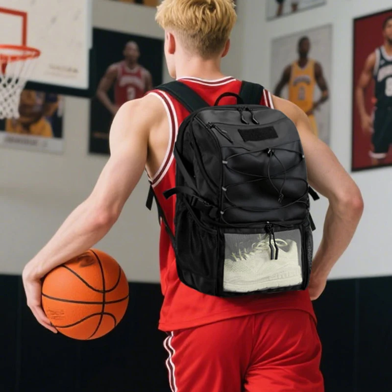Climbing Backpack Men Women Large Capacity Travel Daypack Basketball Volleyball Soccer Rucksack Leisure Commuting Shoulder Bag view 2