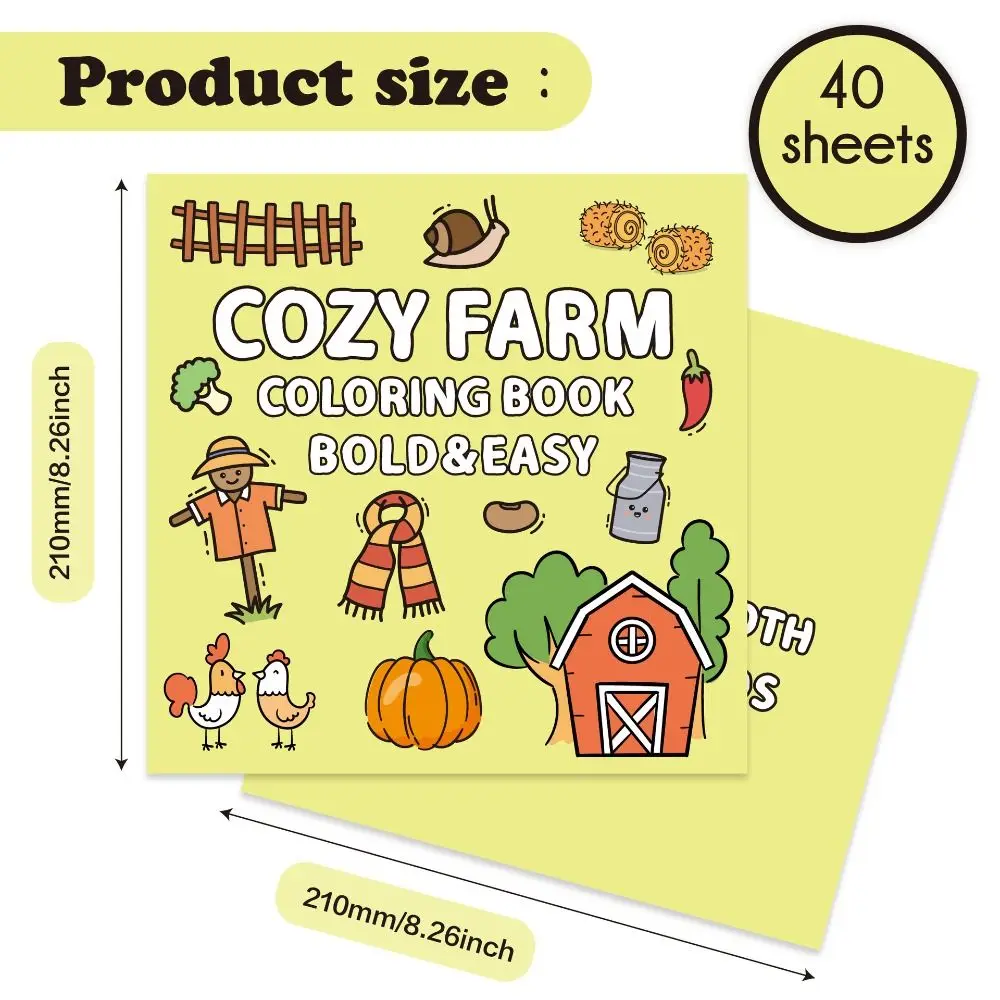 Mini Food Fruit Coloring Book Creative Montessori toy Gouache Graffiti Book Educational Interesting Filling Color Book