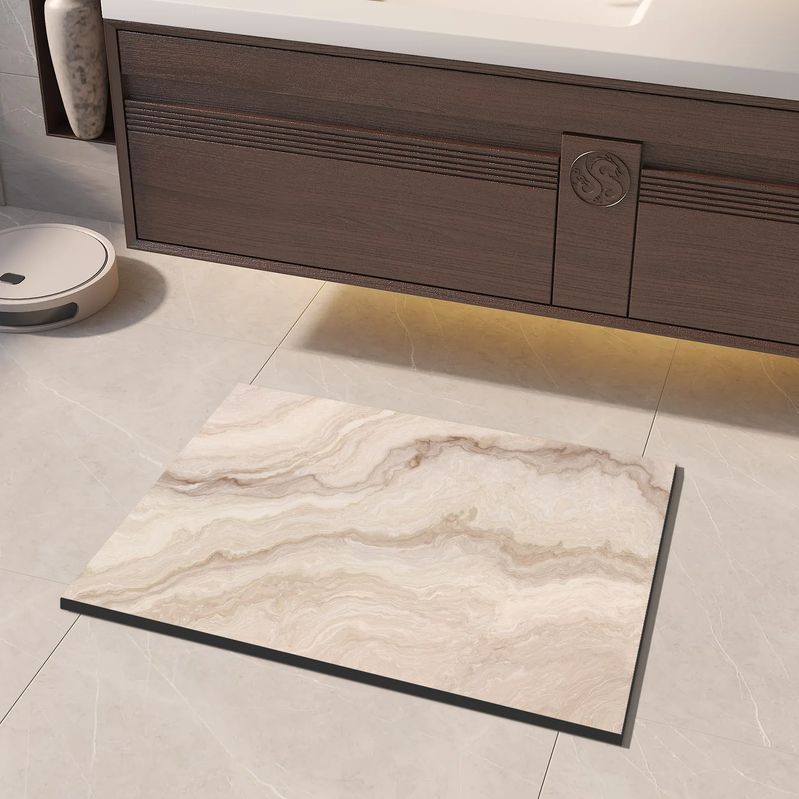 Luxury Diotomite Bath Mat Anti Slip Shower Foot Mat Absorbent Quick Dry Bathroom Carpet Toilet Rugs Doormat Washable
