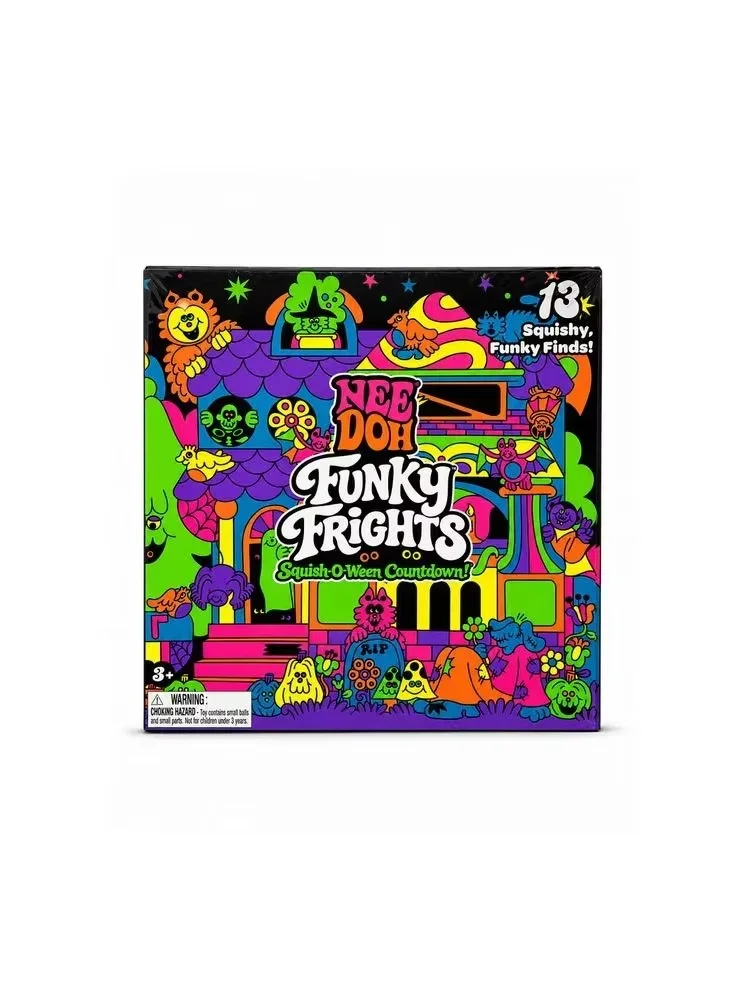 Needoh New Funky Frights Halloween Advent Calendar 13 Days, Spooky Squishy Slow Rise Stress Relief Toys Countdown Gift Box