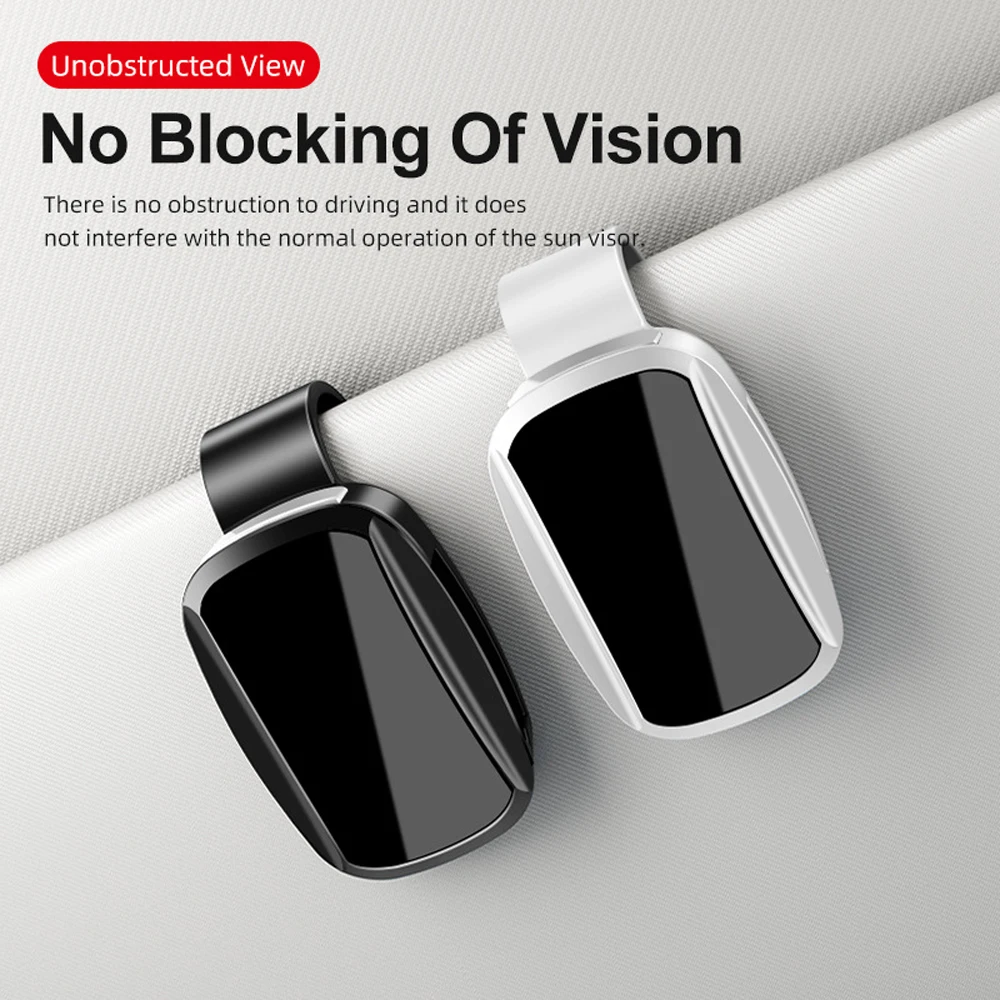 Car Glasses Holder Durable ABS Resin Premium Fashion Glasses Clip Multifunctional Visor Accessory Fits Various Eyewear Glasses