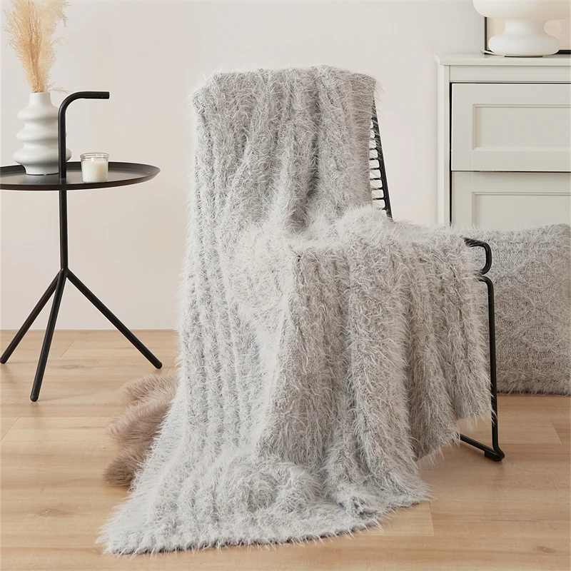 

Living room knitted blanket bedside blanket sofa office bedroom nap blanket solid color simple