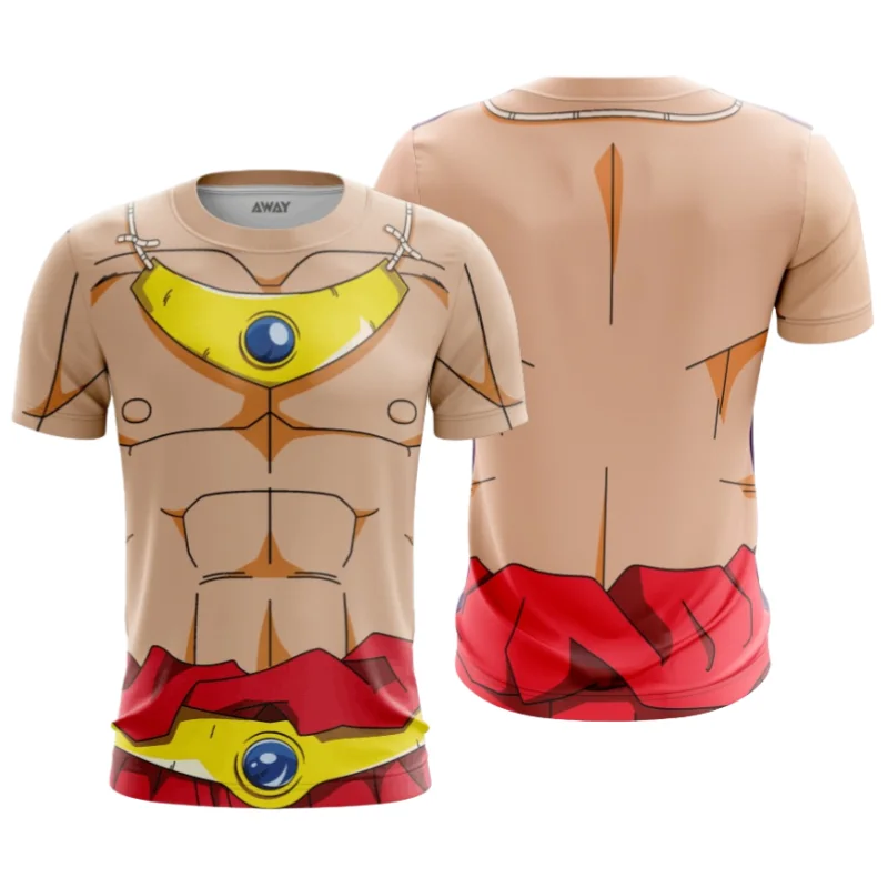 Bandai The Legendary Saiyans Broly Body Cosplay disfraz Anime Dragon Ball Z camisetas impresas en 3D verano de secado rápido cómodo grande