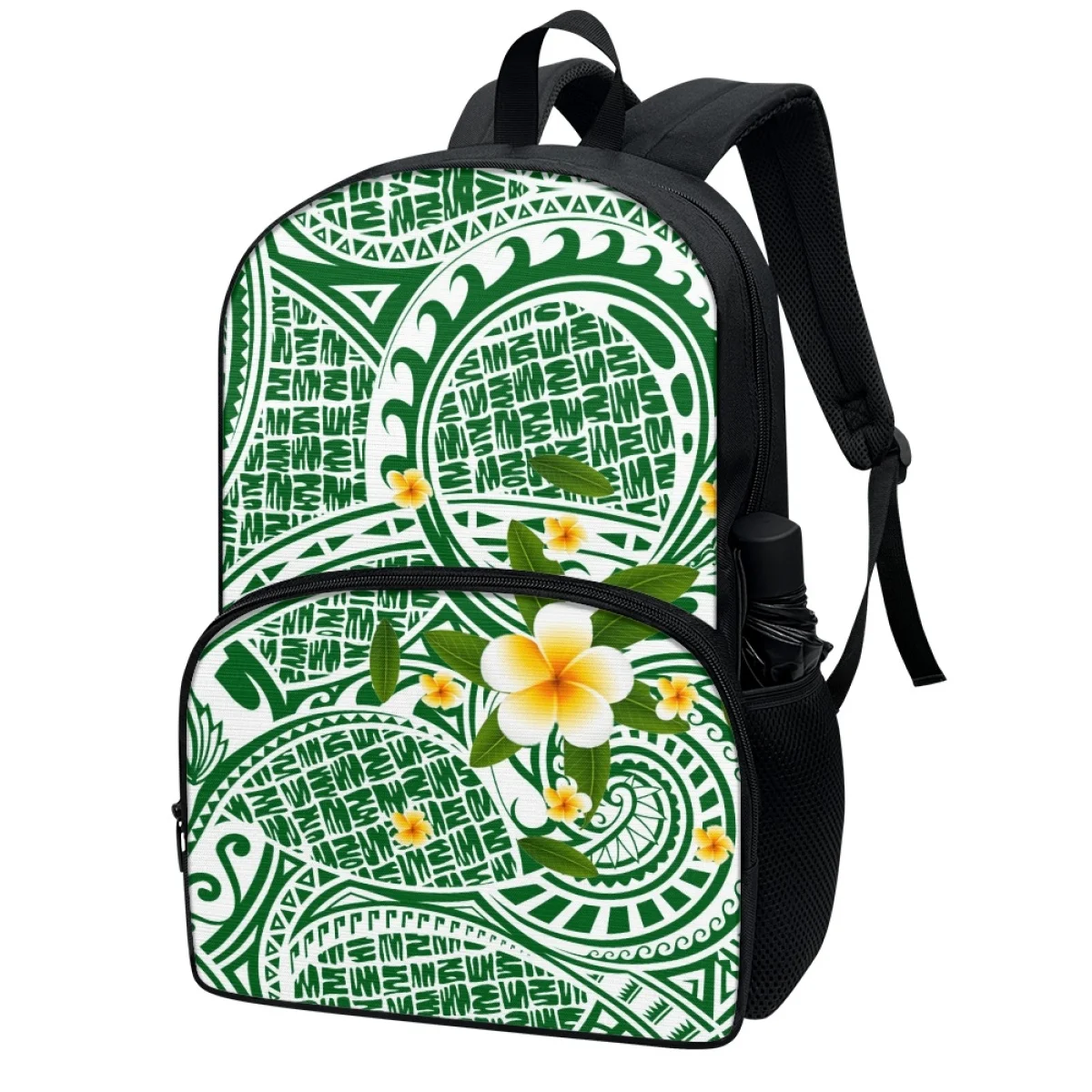 FORUDESIGNS Polynesian Frangipani Design Bookbags Travel Student Fashion School Backpacks Easy Storage Rucksack 17 Inch