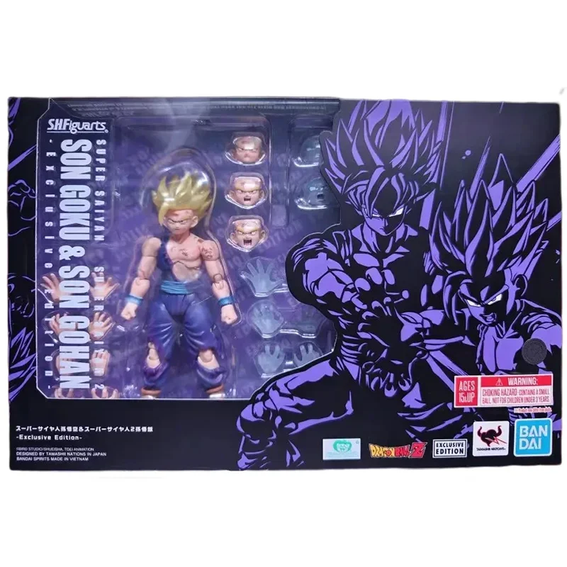 Bandai Original Genuine S.H.Figuarts SHF DRAGON BALL Z SUPER SAIYAN SON GOKU SONG GOHAN Exclusive Edition Anime Model Action Toy