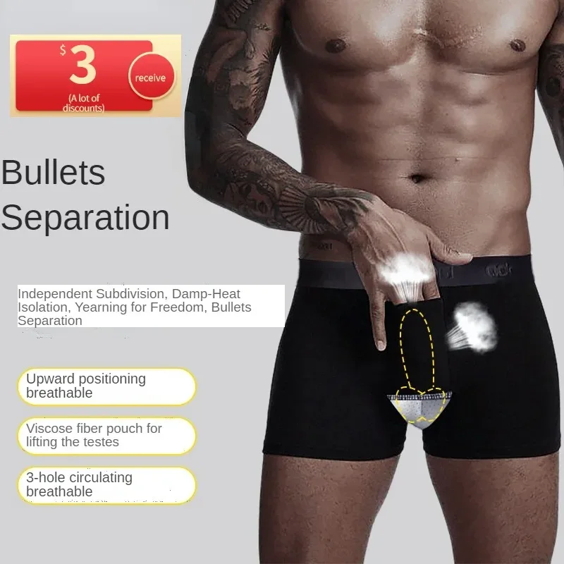 U Convex Boxer Sissy Panties Gay Underpants Big Pouch Boxershorts Penile Hole Briefs Male Large Bag Underwear Men Pantaion Thong