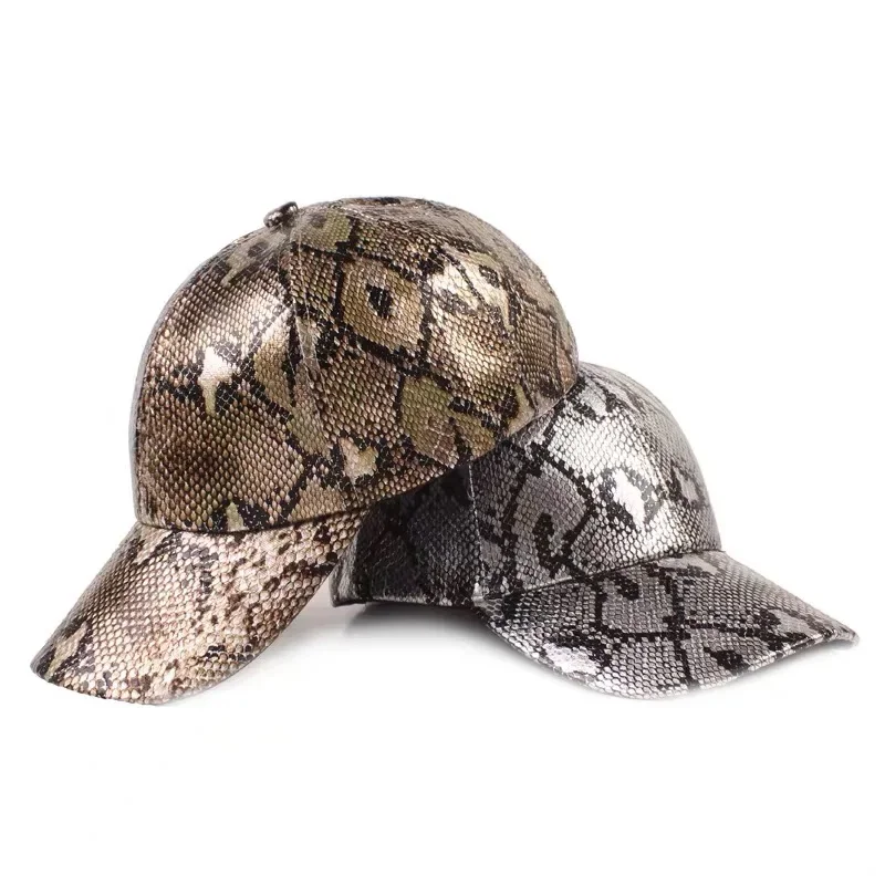 Snake Skin Print Baseball Cap Adjustable High Quality Dad Trucker Hat Men Women Anti-sun Visor Sun Caps Hip Hop Gorras Unisex