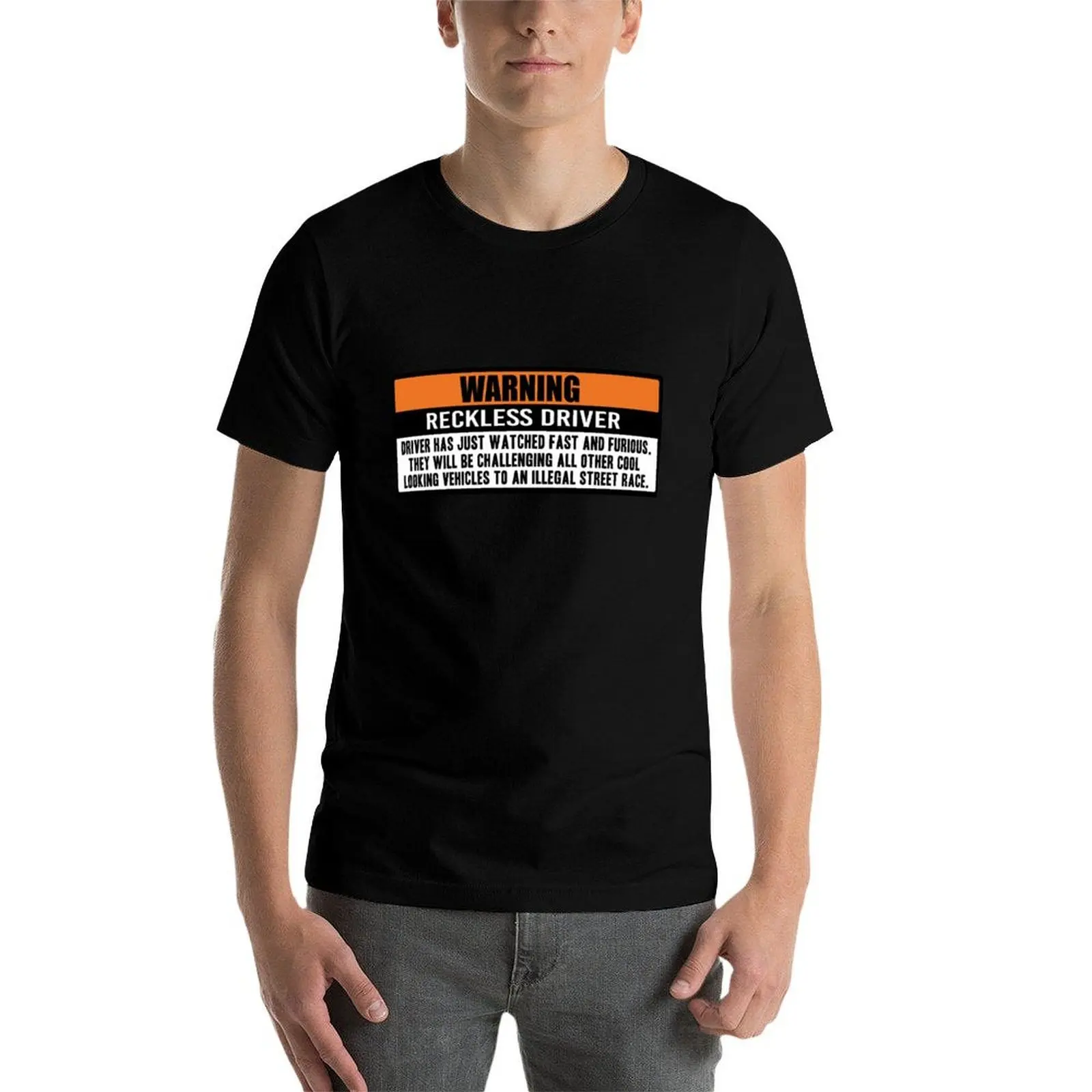 Warning - Fast and Furious T-Shirt, Summer Casual Cotton Tee, Oversized Streetwear Tops, Vintage Graphic Print, Unisex Men Women - view 4