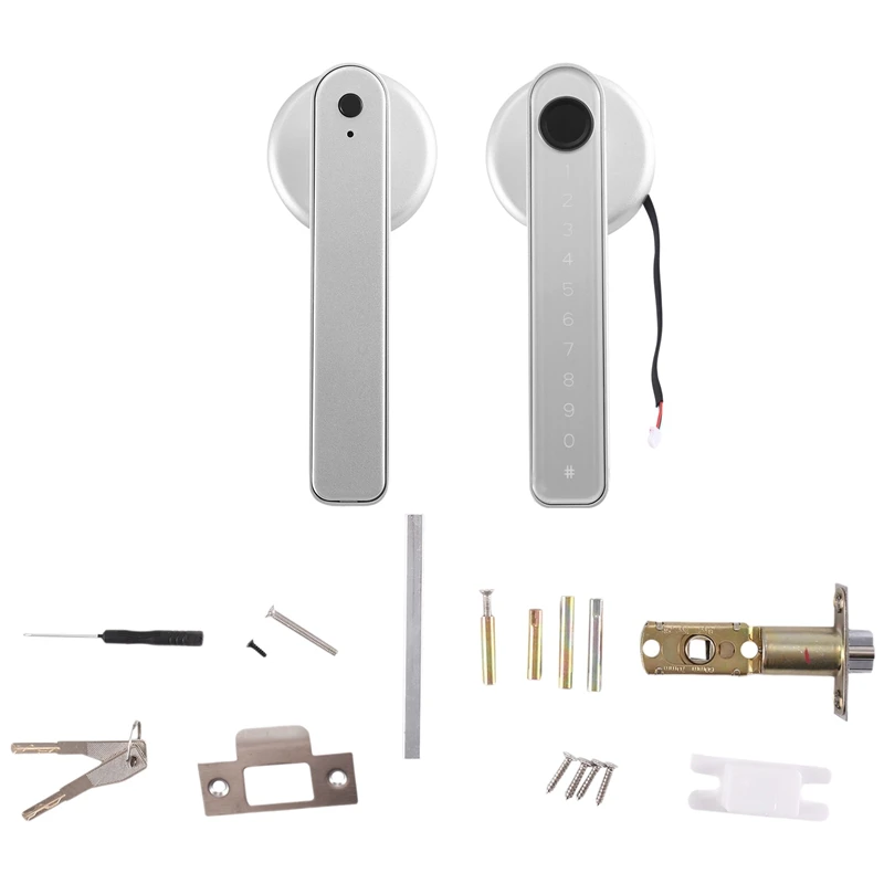 

Smart Door Lock Keyless Entry Door Lock Keypad Door Lock With Handle, Fingerprint Door Lock With Tuya APP Wifi Control