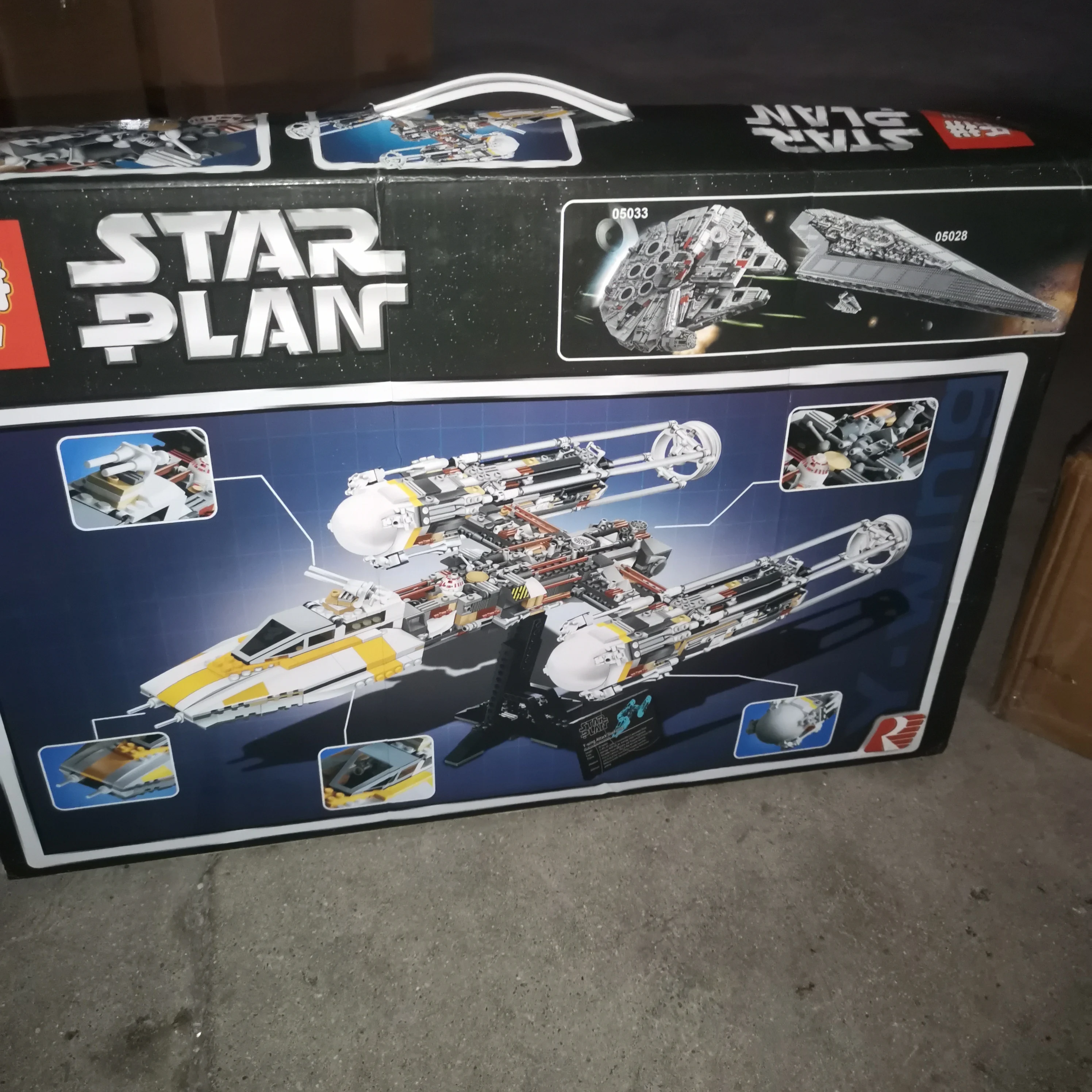 Оригинальная коробка, игрушки для детей, мальчиков, подарок на день рождения, Рождество, 1473 шт., 10134 05040, Y-wing, истребитель, строительные блоки, кирпичи