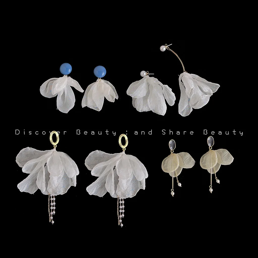 Серьги-кисточки из сказочной ткани DIY: длинные, женственные, элегантные, свадебные, персонализированные, для модных показов, подчеркивающие изящество лица
