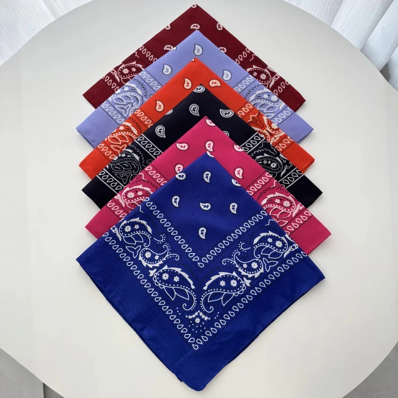 1/2/4Pcs Unisex Men Women Bandana Hairband Cowboy Mens Biker Sports Headwear Wrist Hairwrap Paisley Head Wrap Square Scarf