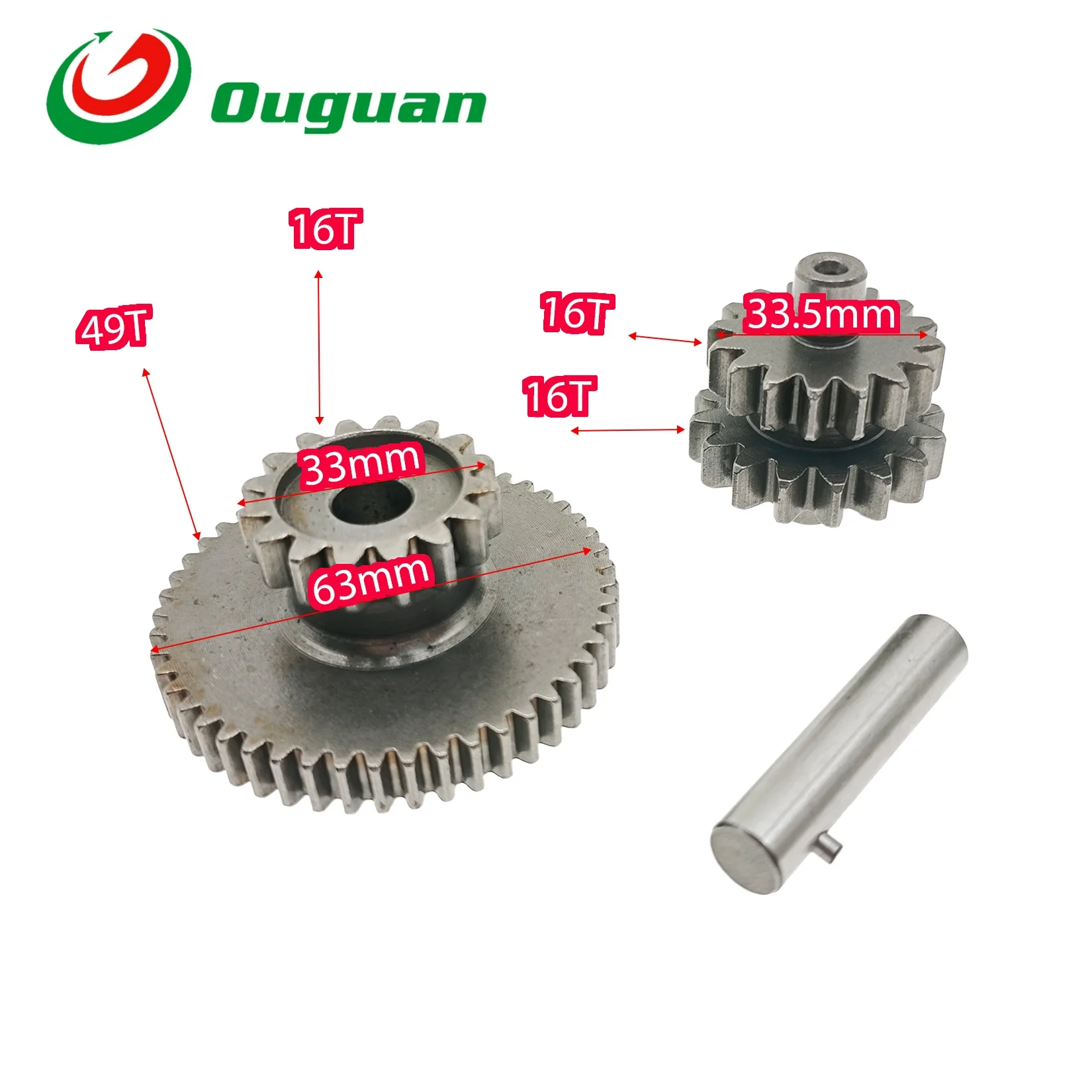 ouguan for Honda CG125 CG200 CG250 18T 16T 17T 49T 60T 62T Engine Starter Gear Motor Teeth