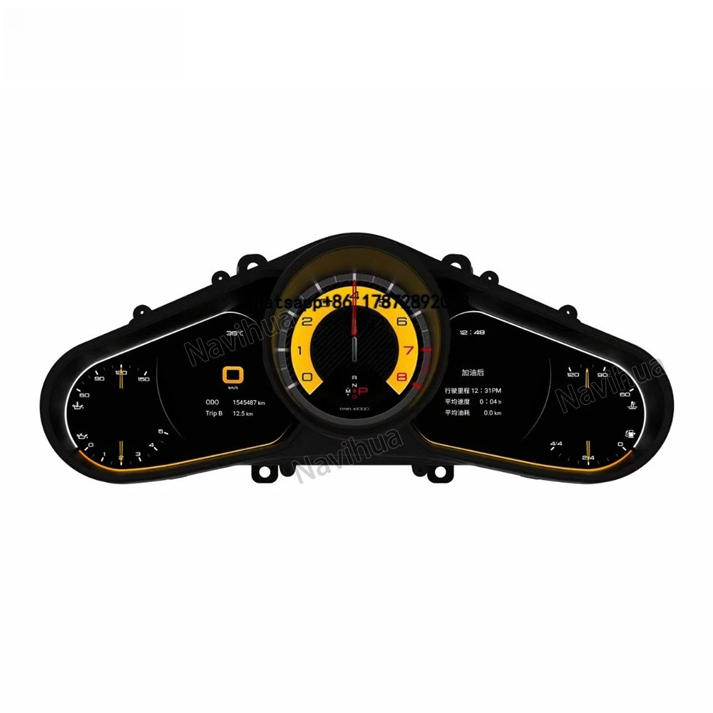 

LinuxSystem 12.3 Inch Car LCD Dashboard Digital Instrument Cluster Auto Meter Speedometer Panel for