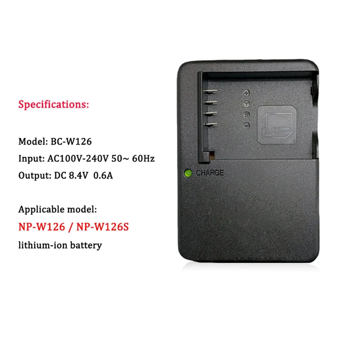 N94R BC-W126S Battery Charger for Fuji NPW126 FinePix X-Pro3,X-Pro2,X-Pro1,X-E1,X-E2,X-E3,X-H1,X-A1,X-T20,X-T1 Camera US PULG
