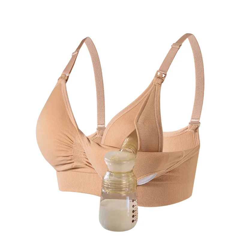 Hand-free breast suction underwear breastfeeding bra can be hung breast pump breathable European and American pregnant