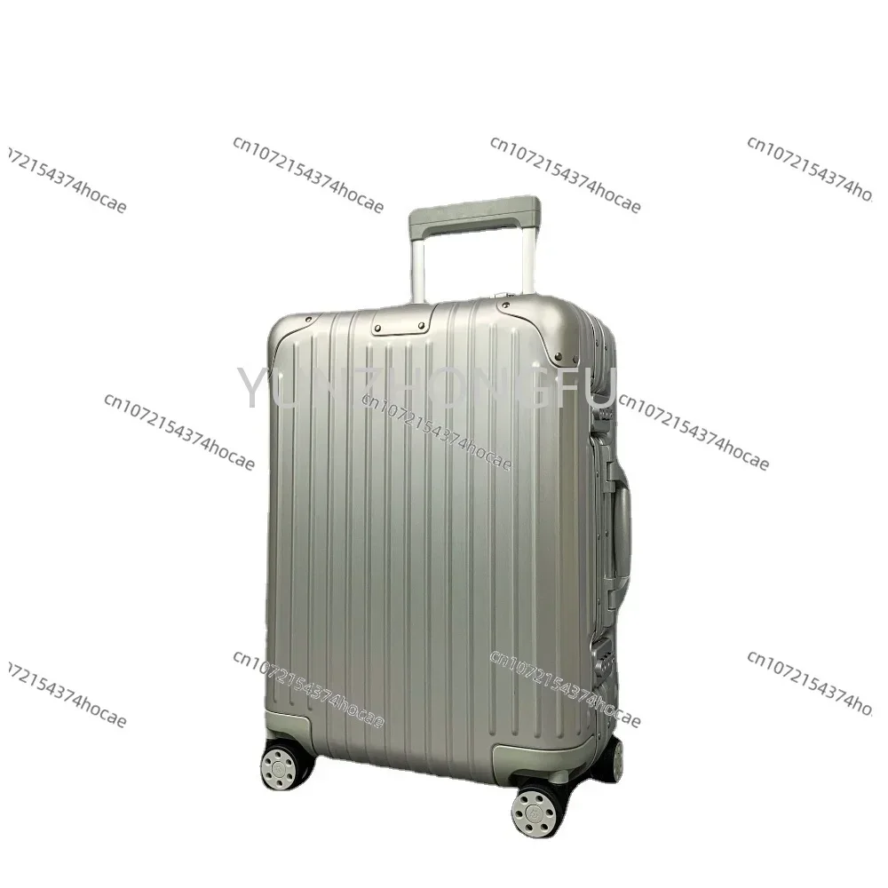 Original aluminum magnesium alloy 925 classic suitcase, 21 inch metal luggage for boarding, sport version zipper box