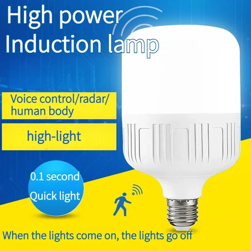 

Sound Sensor LED Bulb Voice Light Control Garage Lamp E27 AC220V Cold White 6500K For Stair Pathway Warehouse Graden