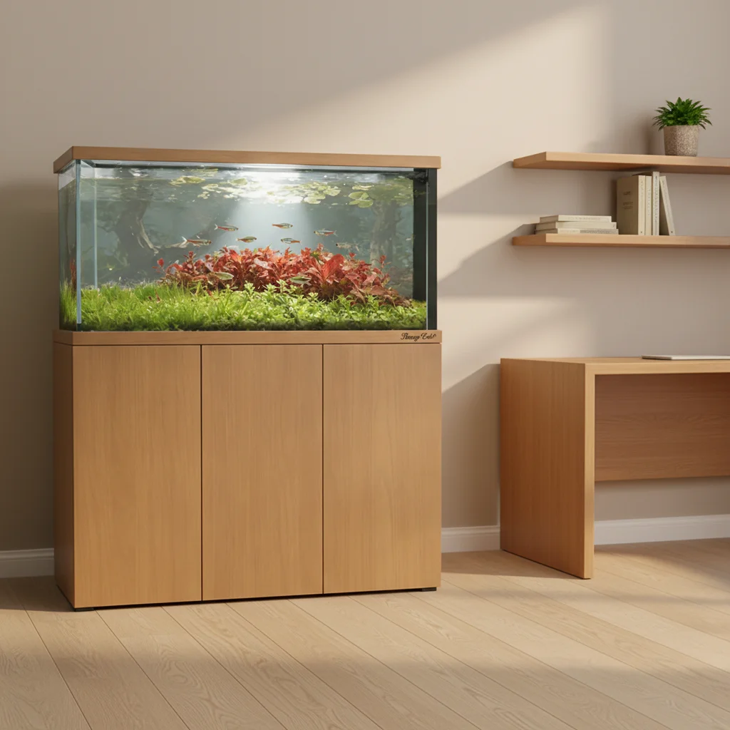 

100gallon Glass Aquarium Filter System Custom Large Fish Tank for Freshwater Eco-Friendly Living Bedroom