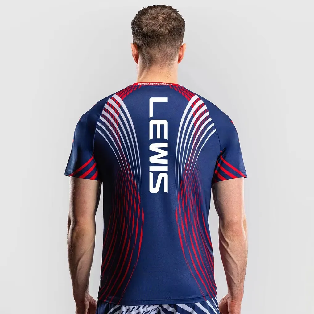 Sommer Chandler Übergroßes Schnelltrocknendes Atmungsaktives T-Shirt für Sport Streetwear Familien-Matching Freedom 250 Fight Night Walkout Trikot – Detail 5