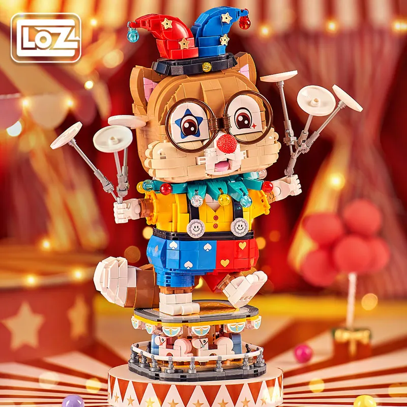 

Loz Lizhi New Building Blocks Clown Squirrel Small Particles Stitching Acrobatics Amusement Park Puzzle Cute Gift Toys