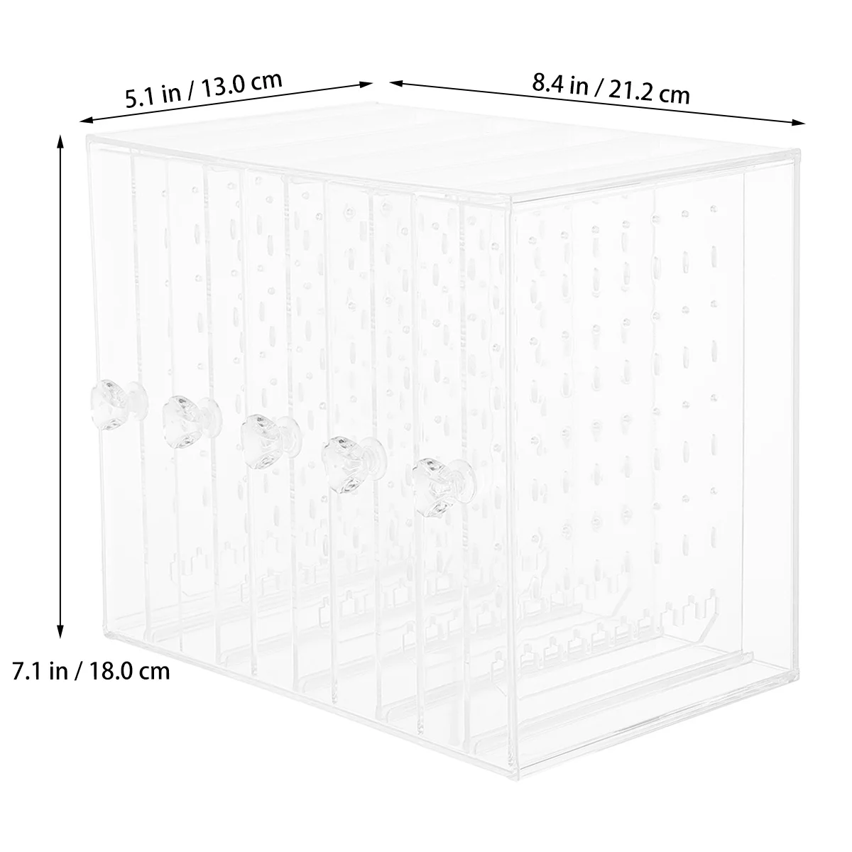 

1pc Ear Studs Earring Storage Box Transparent Drawer Design Dustproof Jewelry Organizer Holder For Necklaces Hooks Display Stand