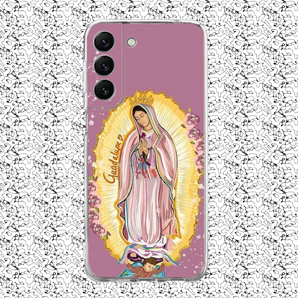 Nuestra Senora de Guadalupe Phone Case Silicone For Samsung S30,S23,21,22,20,S20 FE lite,S10,9,PIus Note20ultra Cover Clear