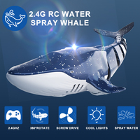 Remote control whale Spray Water Toy Remote Controlled Boat ship Submarine Robots Fish Electric Outdoor rc Toys For boy Children