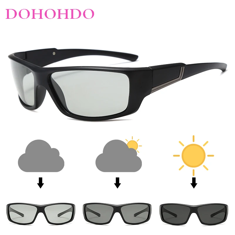 

Retro Sports Polarized Sunglasses Men Photochromic Sun Glasses Brand Design Outdoor Sports Female Goggles Driving Eyewear UV400