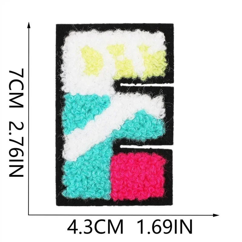 Embroidered Patch Iron On Patches for Clothing Pocket Letter Alphabet Clothes Stickers Fabric Sewing Thermal Adhesive Applique