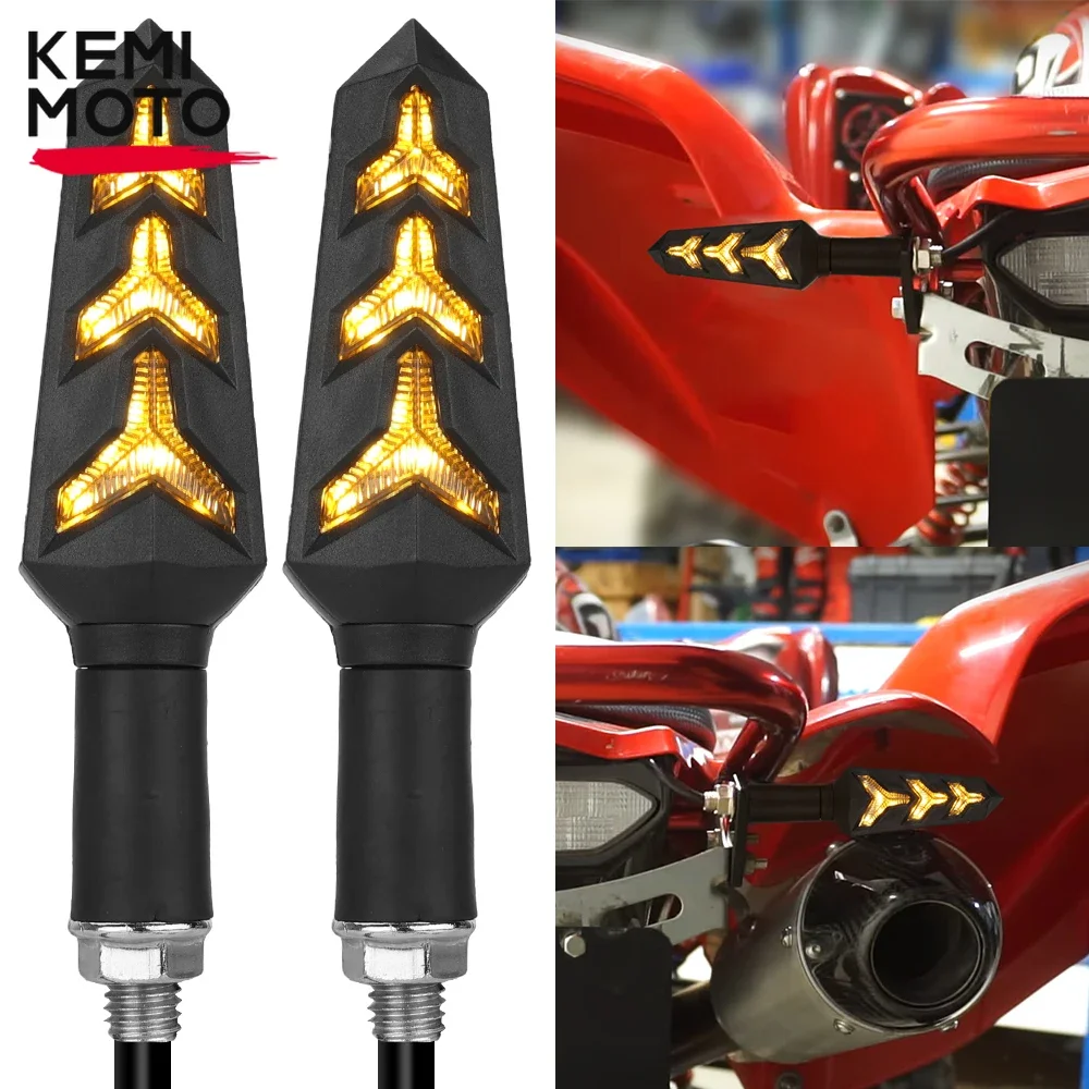 

KEMIMOTO ATV Indicator LED Turn Signal Light Kit for Universal Motorcycle Compatible with Yamaha Raptor 700 700R YFZ450 YFZ450R