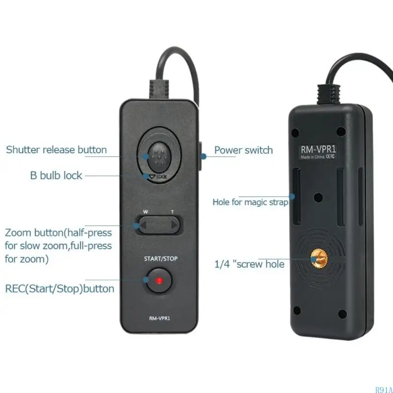 R91A RM-VPR1 Remote Control Shutter Release with 59inch Cable for A7RV A7IV A7SIII