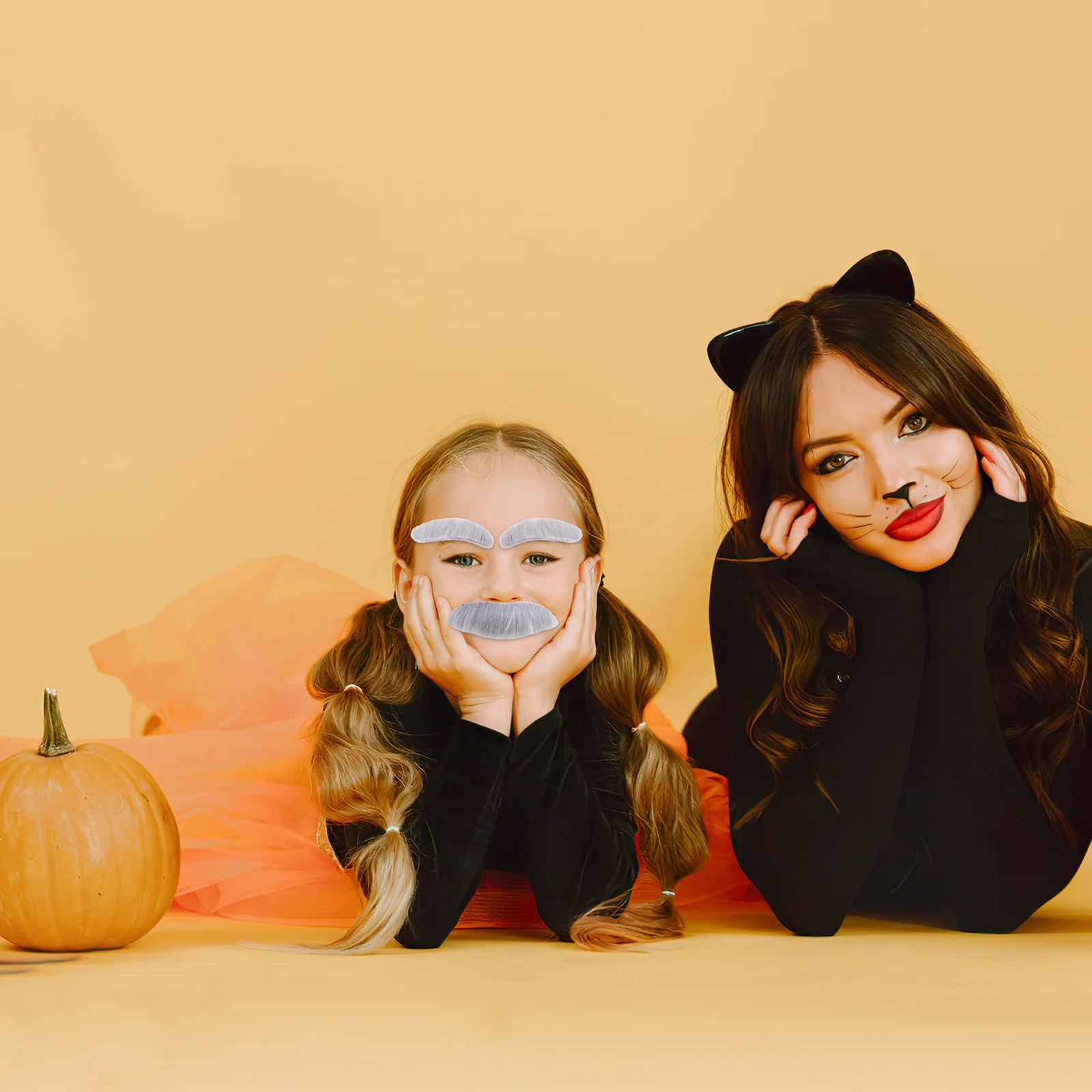 Fake Beard Props Grey Mustache Costume Accessory Halloween Party Supplies Carnival Cosplay Dense Beards Soft Safe Skin Friendly