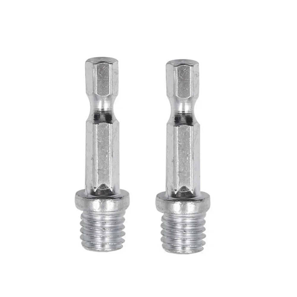 2pcs 1/4Inch Hexagon Connecting Rod Adapters Drill Chuck M10 Polishing Disc Connecting RodPower Tool Accessories