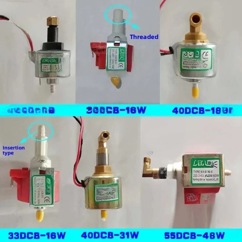 Fumo de escenario 40DCB/55DCB, máquina de copo de nieve, bomba electromagnética, motor de vapor de desinfección, piezas de bomba de 220V