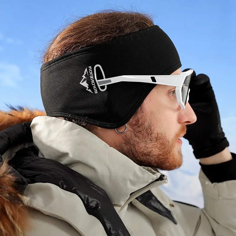 Ears Outdoor Sports Glasses Holes Earmuffs Headbands Dual-purpose Men's and Women's Velvet Warm Windproof and Cold Protection