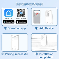 Dual-Protocol Tuya WiFi/Zigbee Temp & Humidity Sensor, IP65 Waterproof LCD, Smart Life/Alexa/Google, Indoor & Outdoor