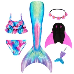 2026 Mermaid Tail Swimsuit Fins Swimming Fairy Tale Birthday Gift Pool Party Garland Necklace Dream Skirt