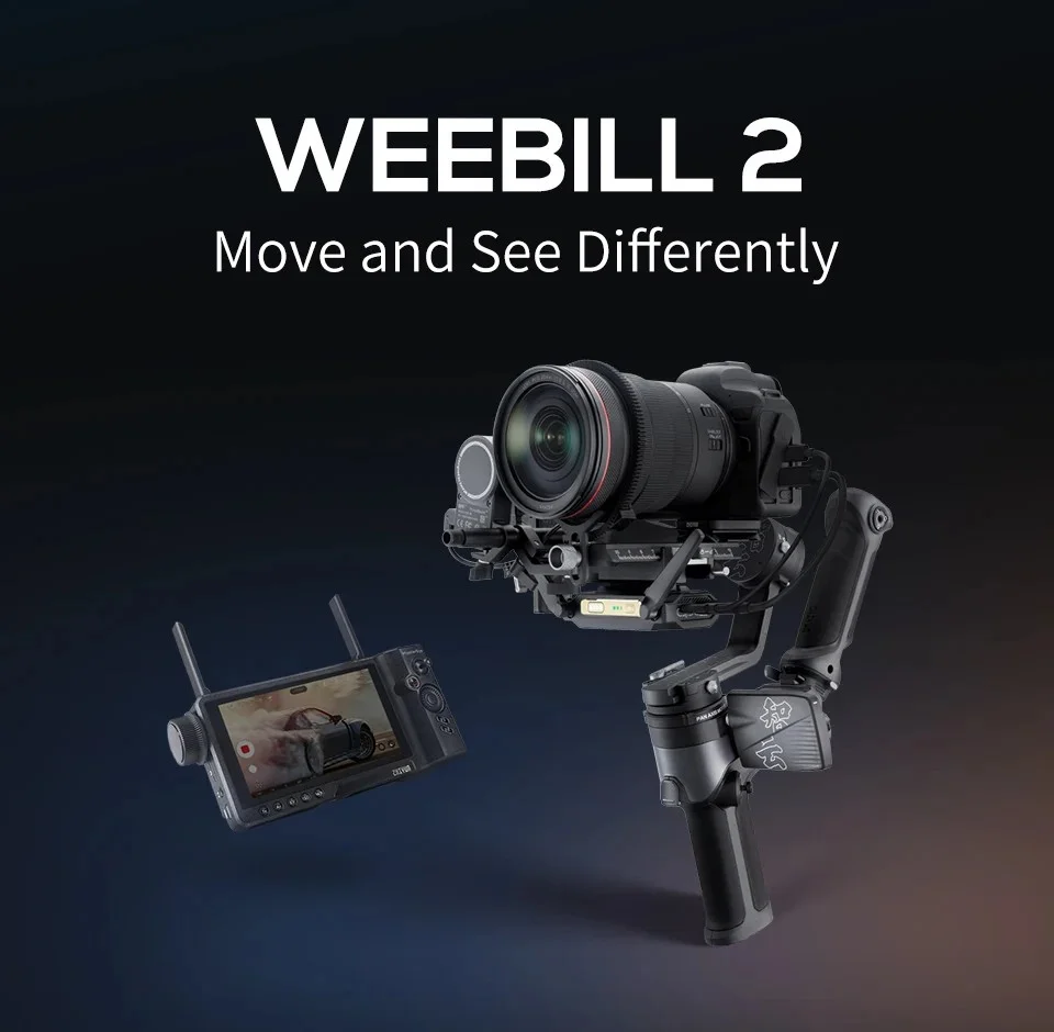 ZHIYUN Weebill 2 Handheld Gimbal Stabilizer 3-Axis for DSLR Mirrorless Cameras Compatible with Canon/Sony/Panasonic/Nikon/LUMIX