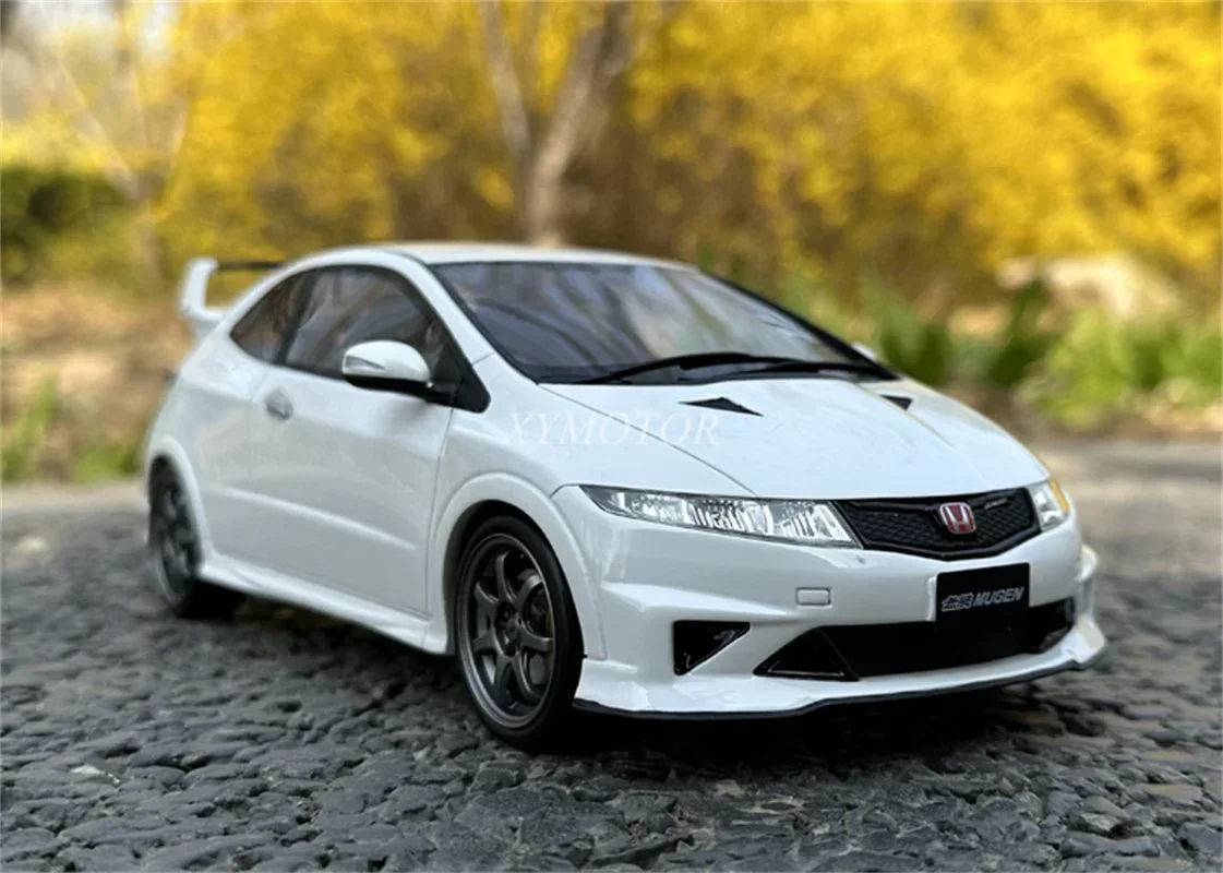 OTTO 1/18 For Honda Civic Resin FN2 TYPE R Modified version MUGEN Diecast Model Car Toys Gifts Collection Ornaments Display