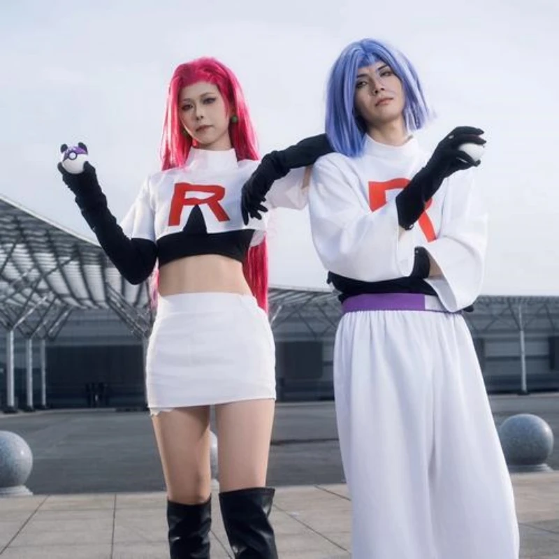 Jessie James Cosplay Kostüm Japanische Anime Cosplay-Anzüge Team Rocket Comic Con Bühnenauftritt Cosplay Kostüme Halloween Outfit