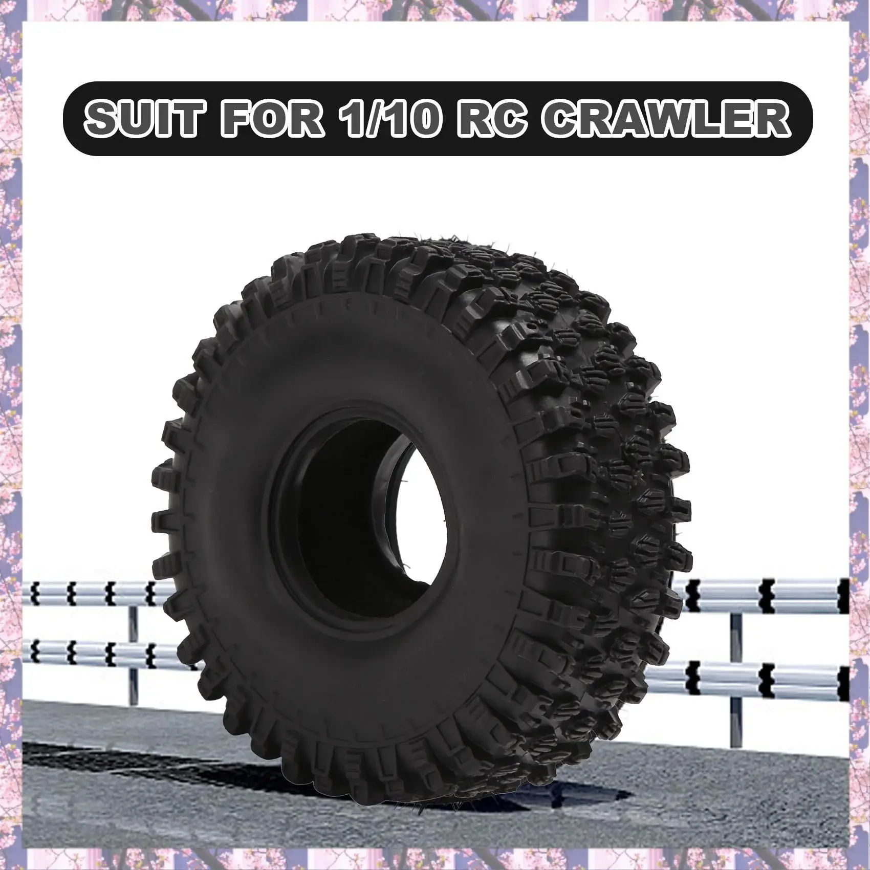 

T84C-4PCS 120MM 1.9 Rubber Rocks Tyres Wheel Tires For 1/10 RC Rock Crawler Axial SCX10 90046 AXI03007 Traxxas TRX4 D90 TF2