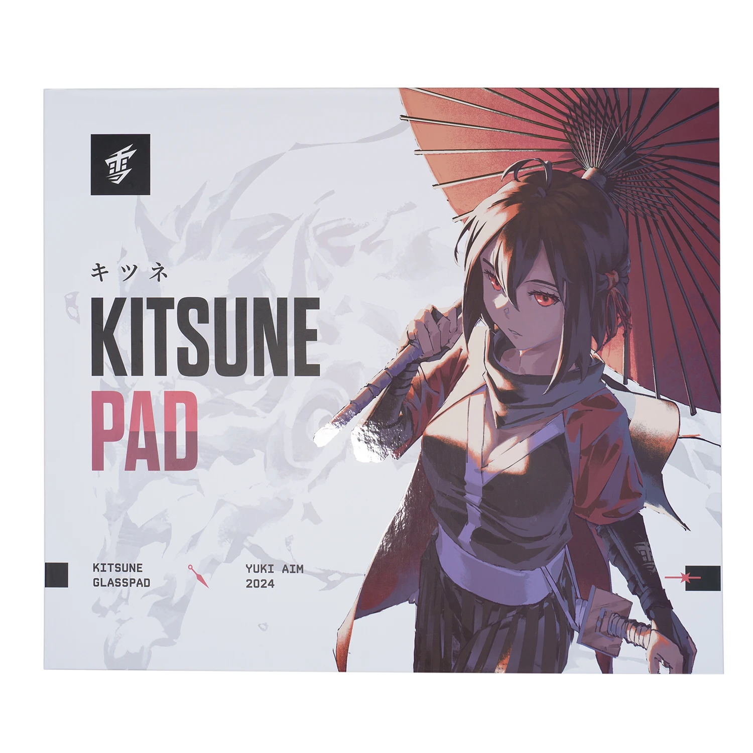 

Совершенно новый подлинный стеклянный коврик для мыши Yuki Aim Kitsune Limited Edition