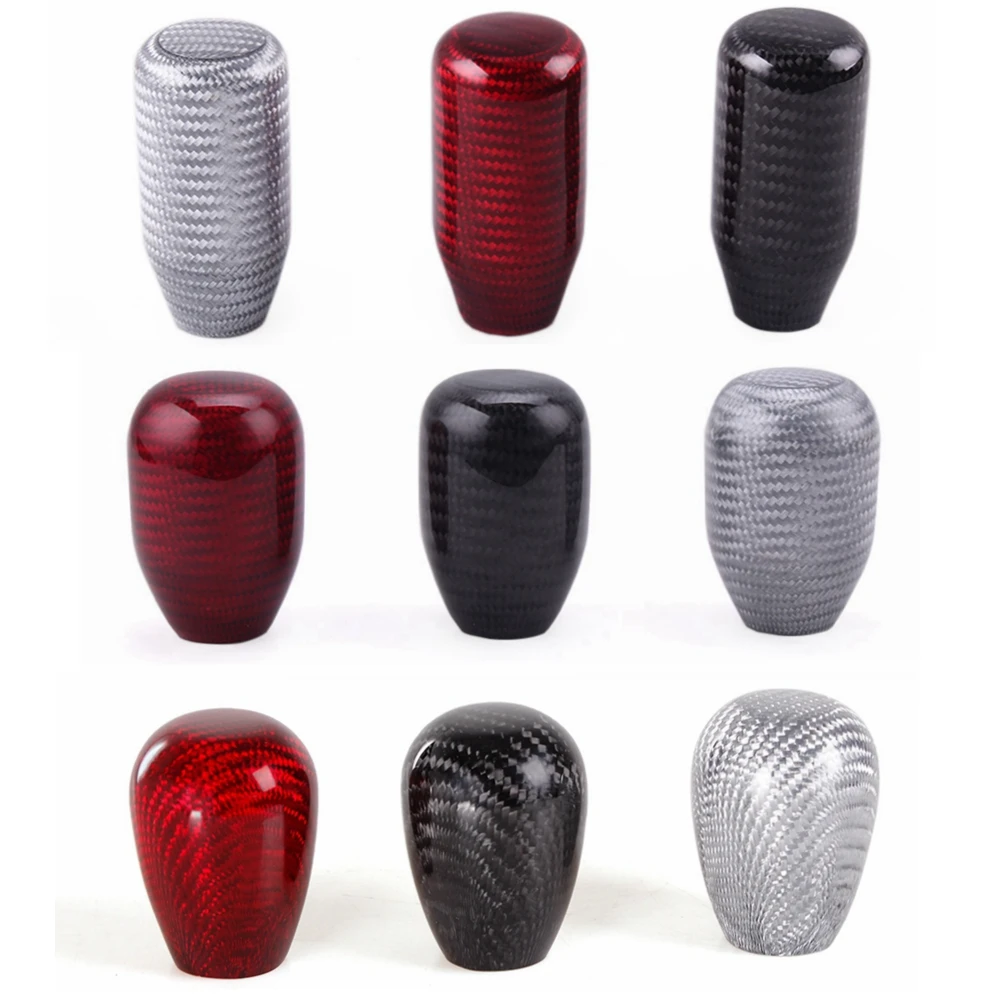 RASTP-Koolstofvezel Pookknop Handmatige Transmissie Versnellingshendel Knop Racewagen Modificatie Slingerknop RS-SFN033