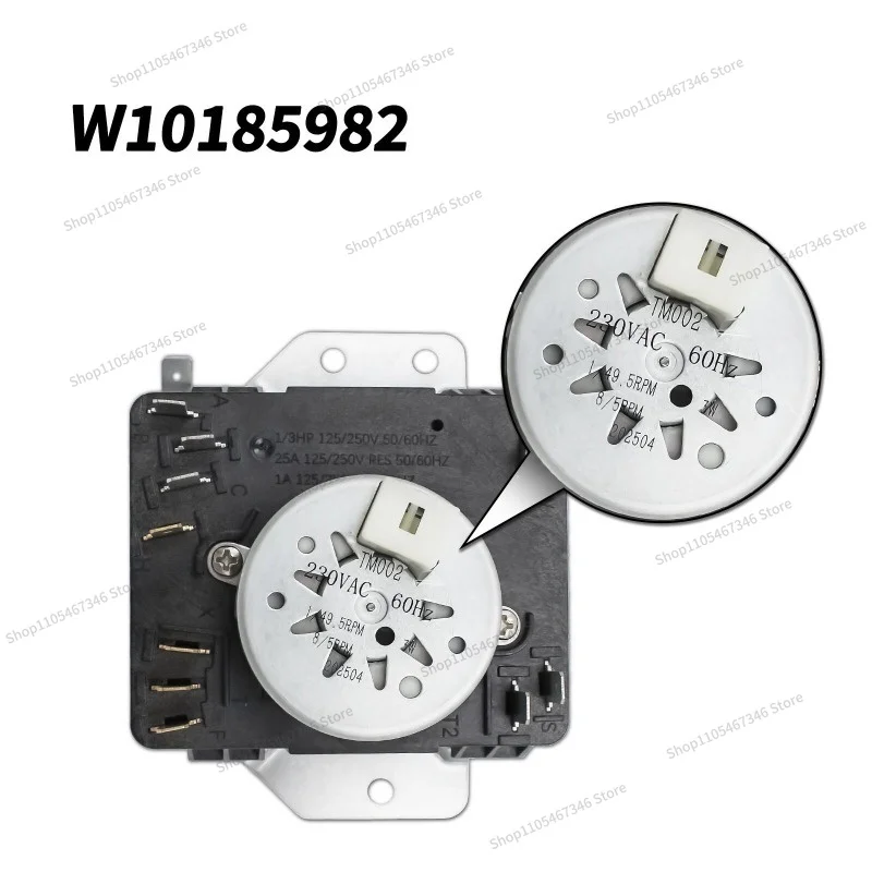 ForW10185982 Dryer Timer Replacement Part, Clothes Dryer Timer Switch Compatible with Whirlpool