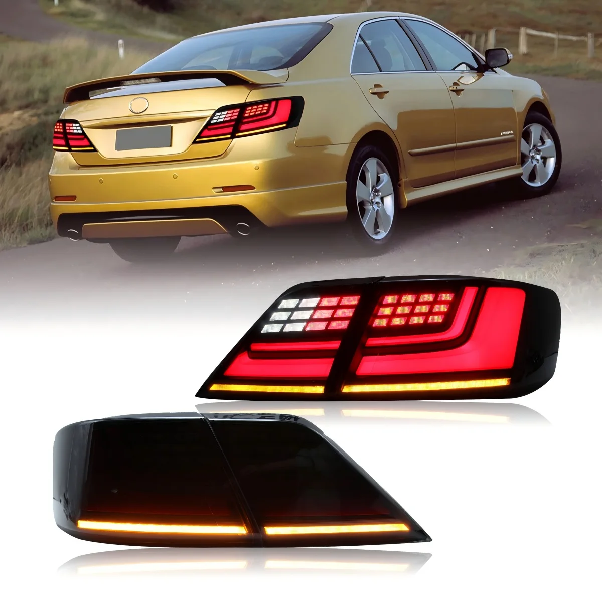 

Светодиодные задние фонари для Toyota Camry 2006-2014, задние фонари, анимация запуска, DRL, тормозной сигнал поворота в сборе